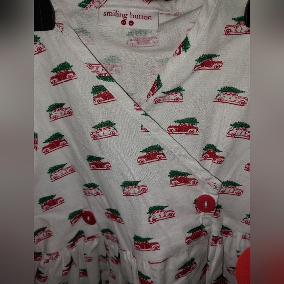 Smiling Button Christmas Dress - Picture 4 of 4